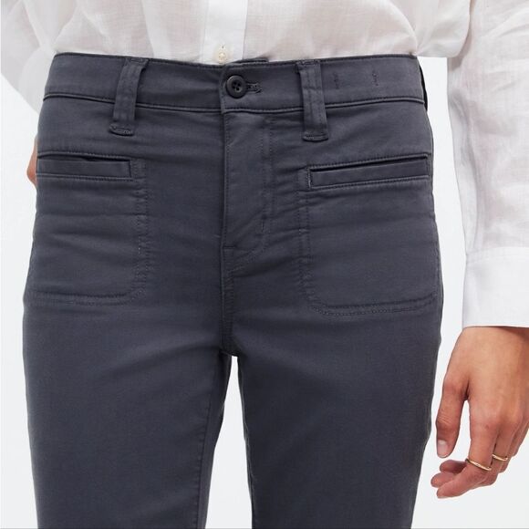 NWT Madewell Kick Out Crop Pants in Garment-Dyed Sateen - Picture 4 of 12